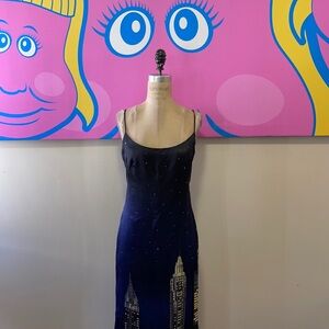 Moschino Couture Silk New York City Skyline Dress